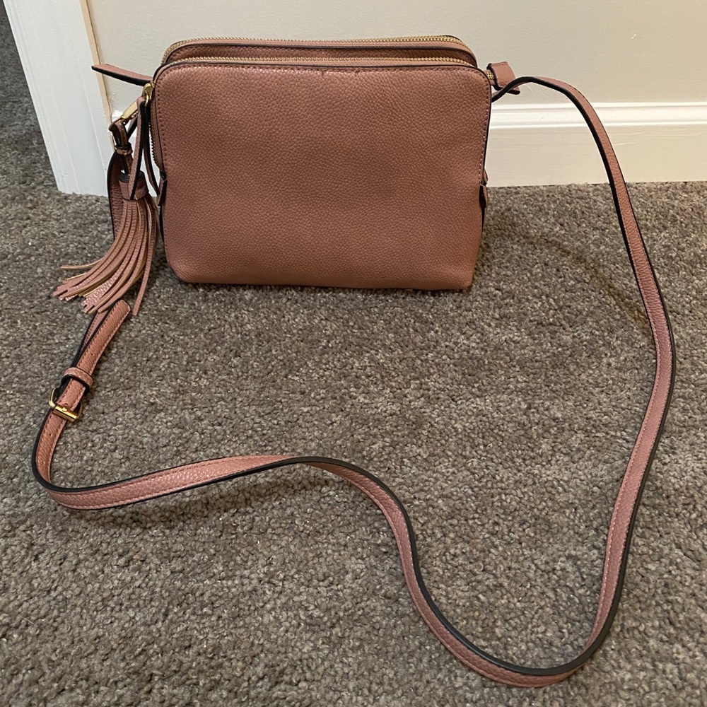 Blush pink crossbody purse